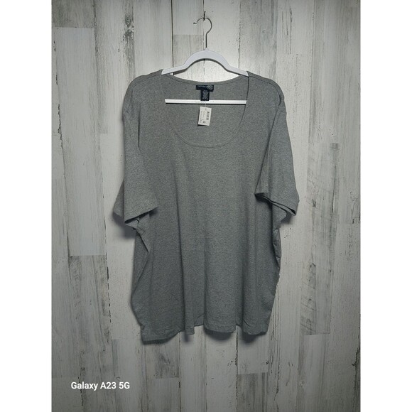 Venezia Short Sleeve Tee Women's 22/24 Gray Scoop Neck - Picture 1 of 9